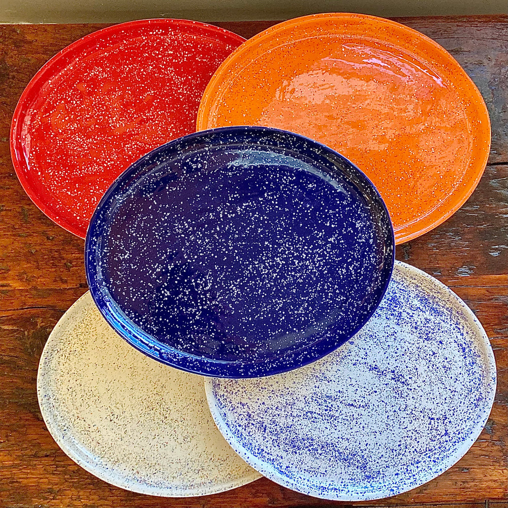 Splatter Oval Earthenware Servers