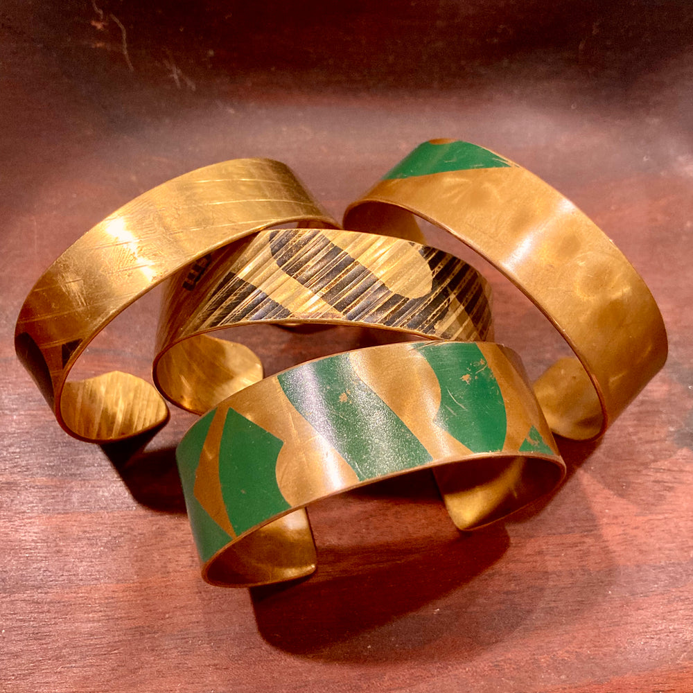 Upcycled Cymbal Metal Cuffs