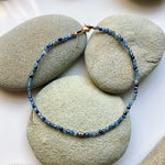 One of a Kind Ombre Sapphires with Diamonds and 18K Gold Bracelet