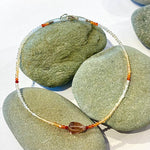 One of a Kind Faceted Fire Opal and Tourmaline Bracelets