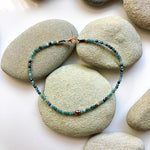 One of a Kind Ocean Tourmalines with Diamond and 18K Gold Bracelets