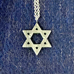 Damascus Steel Star of David Necklace