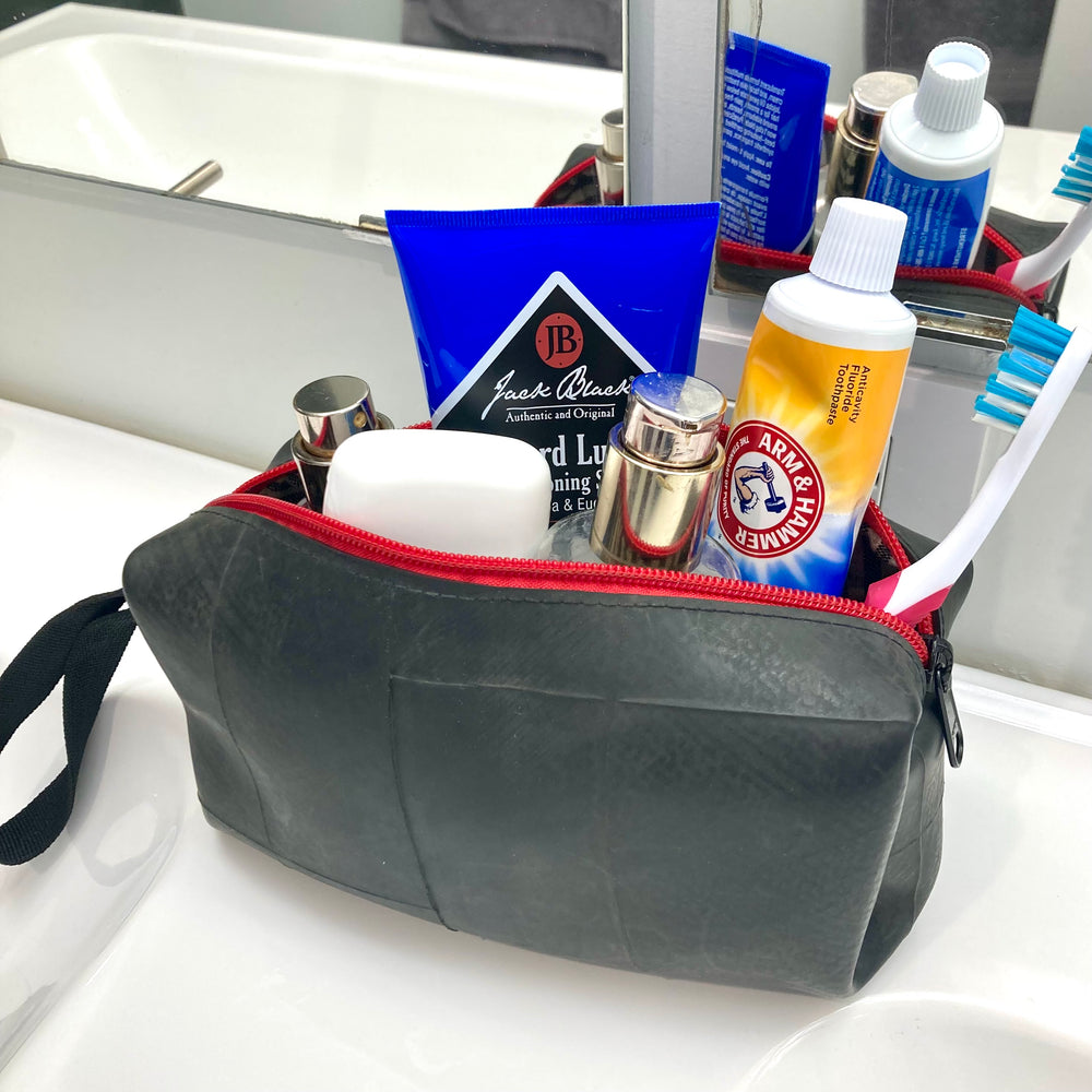 Fair Trade Recycled Truck Inner Tube Dopp Bags