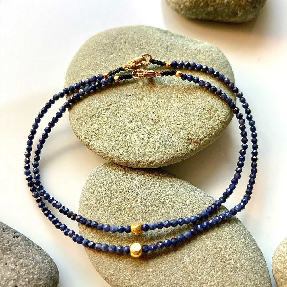 One of a Kind Sapphires with 18K Gold Bracelets