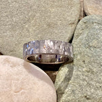 Cystalized Stainless Steel and Palladium 500 Ring with Diamond
