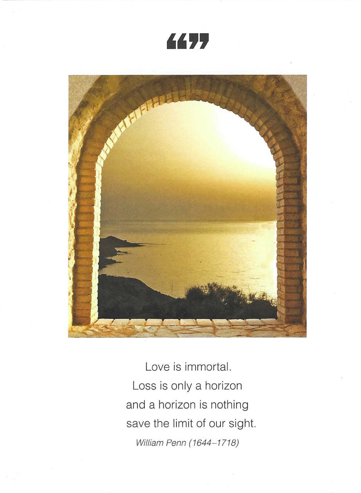 Love is Immortal Condolence Card