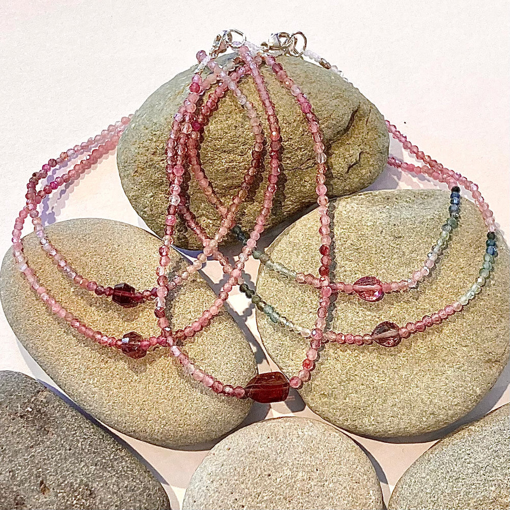 One of a Kind Faceted Tourmaline Bracelets