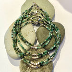 One of a Kind Faceted Square Cut Emerald Bracelets