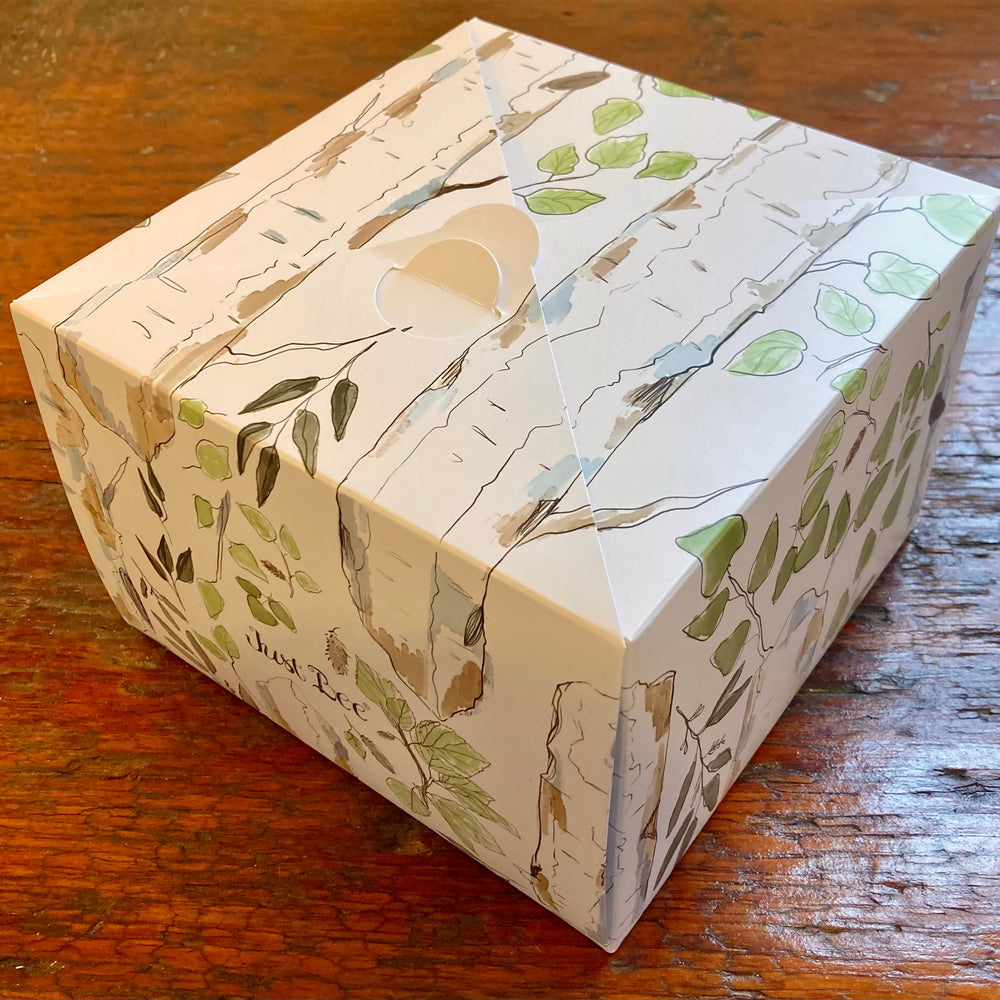 Just Bee White Birch Three Wick Candle Jardiniere Gift Set