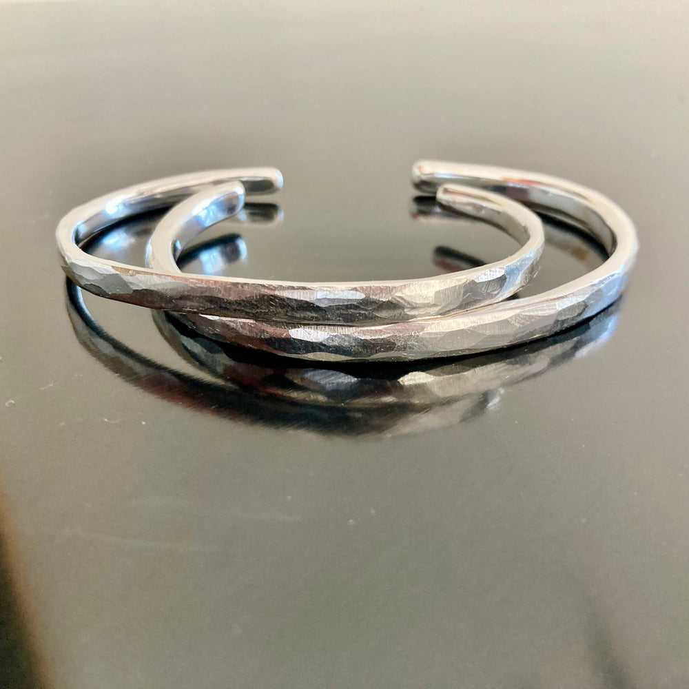 Hammered Sterling Silver Cuffs