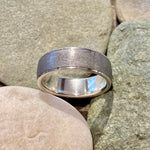 Gibeon Meteorite Ring with Sterling Silver Liner