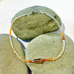 One of a Kind Faceted Fire Opal and Tourmaline Bracelets