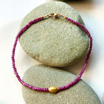 One of a Kind Rubies with Diamond and 18K Gold Bracelets