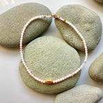 One of a Kind Pink Opals with 18K Gold Bracelets