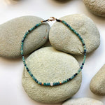 One of a Kind Ocean Tourmalines with Diamond and 18K Gold Bracelets