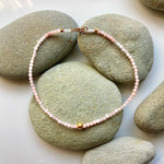 One of a Kind Pink Opals with 18K Gold Bracelets