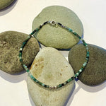 One of a Kind Faceted Square Cut Emerald Bracelets