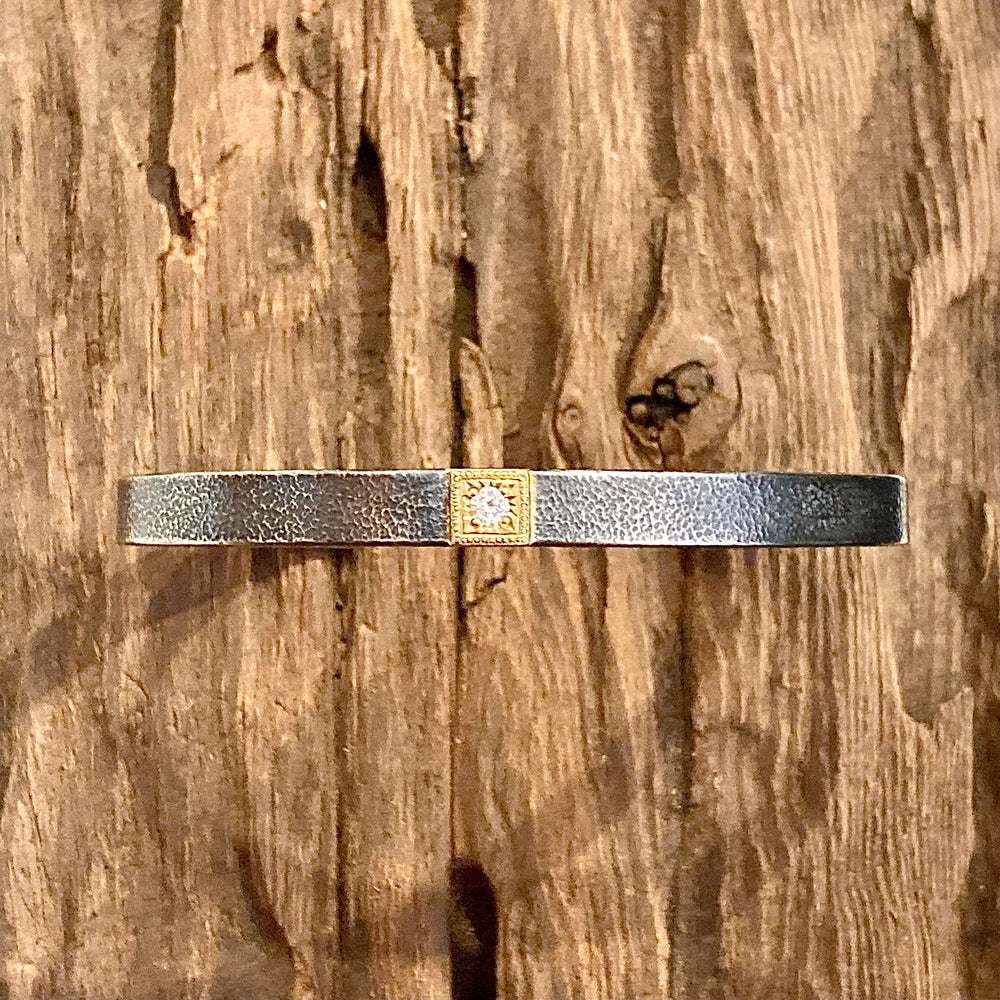 Diamond and 18K Gold Seal Cuff