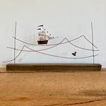 "Tea Clipper" Reclaimed Materials Mantel Art