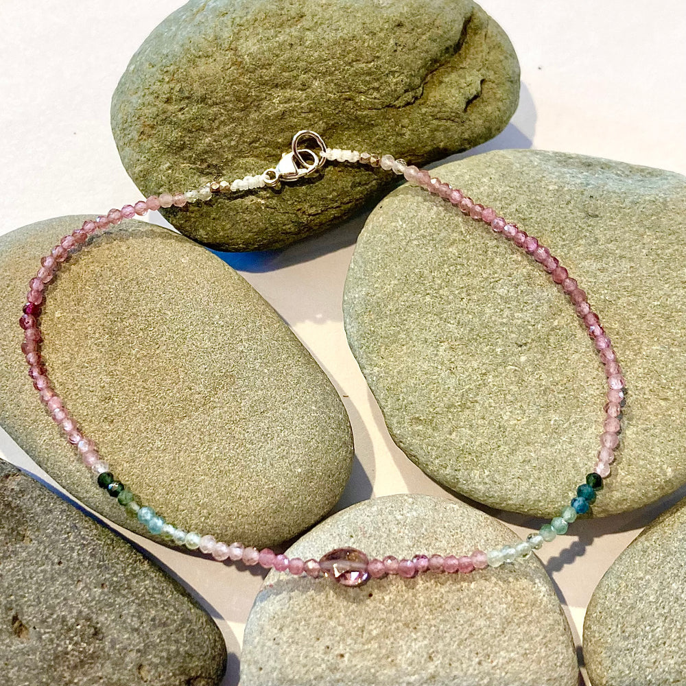 One of a Kind Faceted Tourmaline Bracelets