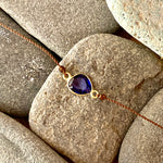 One of a Kind Bright Blue Sapphire 18K Gold Bracelet