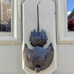 Wrought Iron Horseshoe Crab Door Knocker