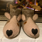 Fair Trade Wool Felt Bear Slippers