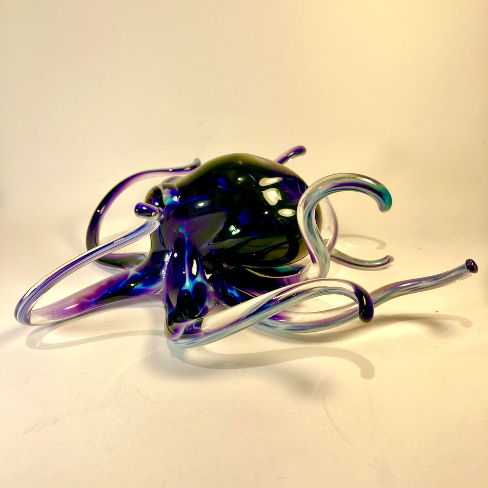 Twilight Blown Glass Octopus