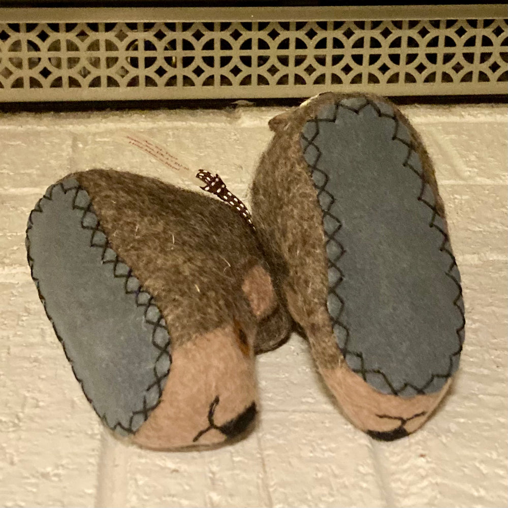 Fair Trade Wool Felt Bear Slippers