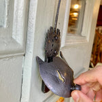 Wrought Iron Horseshoe Crab Door Knocker
