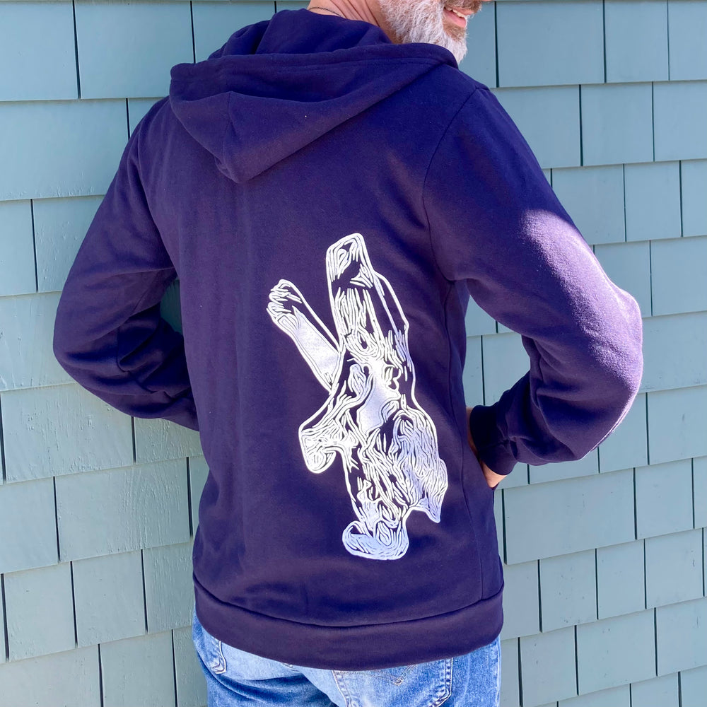 Dancing Bear Zip Up Pocket Hoody