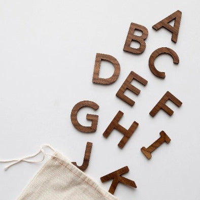 Handmade Wooden Uppercase Alphabet Set