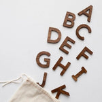 Handmade Wooden Uppercase Alphabet Set