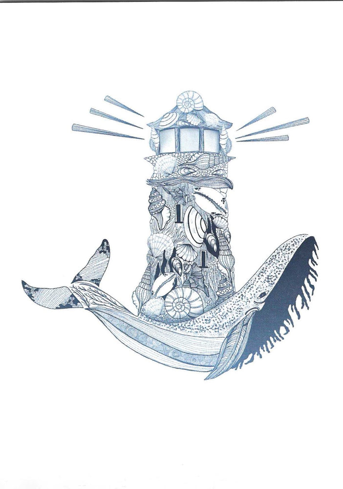 Seashell Lighthouse Card