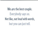 We Are The Best Couple Anniversary Card