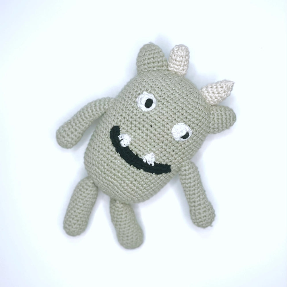 Fair Trade Organic Cotton Monster Baby Rattle