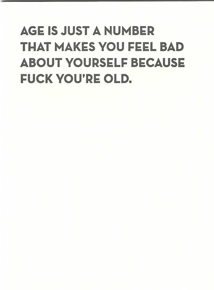 Age is Just a Number Birthday Card