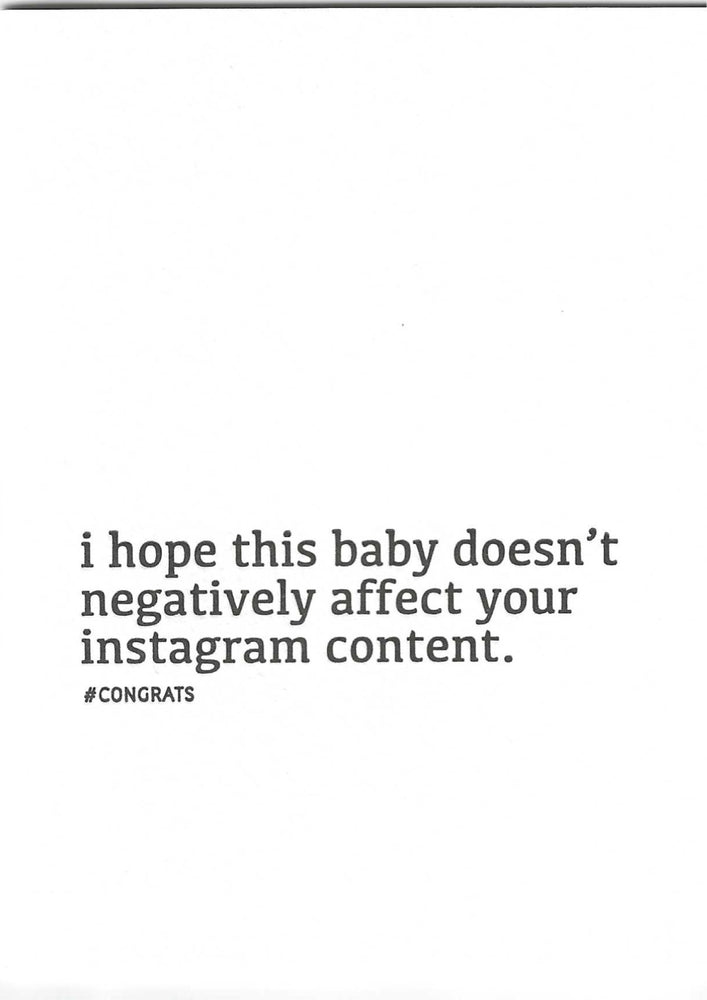 Instagram Content New Baby Card