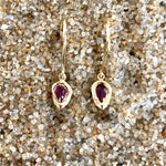 Teardrop 18K Gold French Hook Earrings