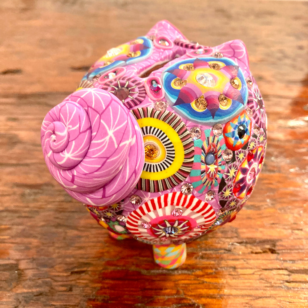 Porcelain Piggy Banks Inlaid with Swarovski Crystals