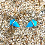 18K Gold Kite Post Earrings