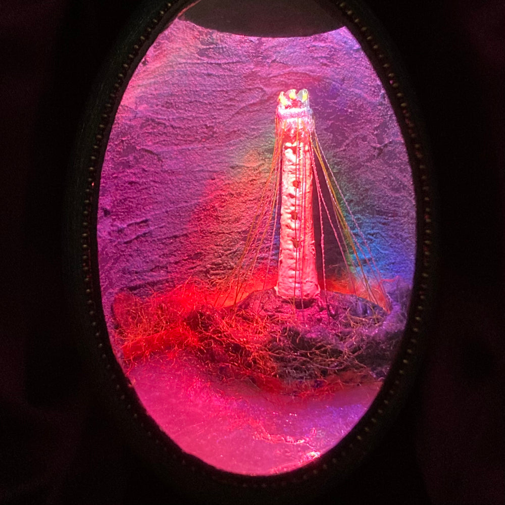 Pilgrim Monument Egg Ornament with LED Light