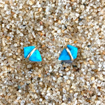 18K Gold Kite Post Earrings