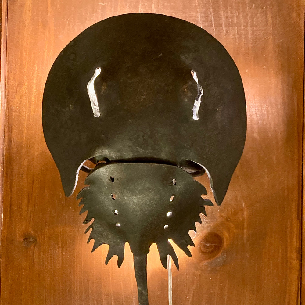 Wrought Iron Horseshoe Crab Wall Sconce