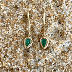 Teardrop 18K Gold French Hook Earrings
