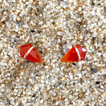 18K Gold Kite Post Earrings