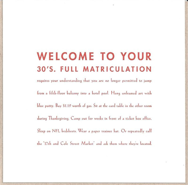 Welcome To Your 30s Birthday Card