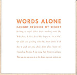 Words Alone Apology Card