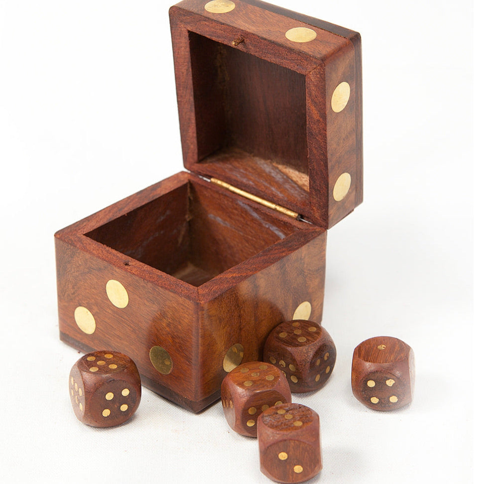 Fair Trade Rosewood Dice Box