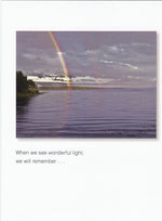 When we see wonderful light Condolence Card